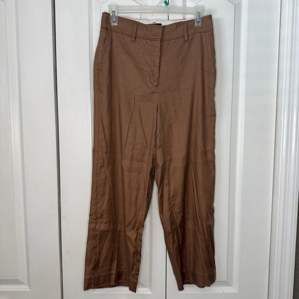 White House Black Market Brown Ankle Crop Pants
